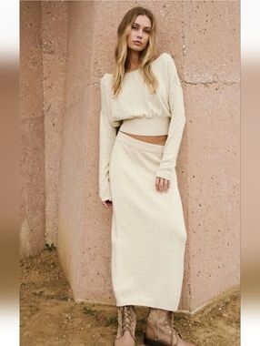 Free People Knit Midi Skirt